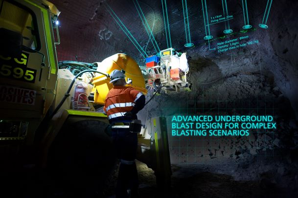 The Orica SHOTPlus™ Underground blast design software (Visualisation)