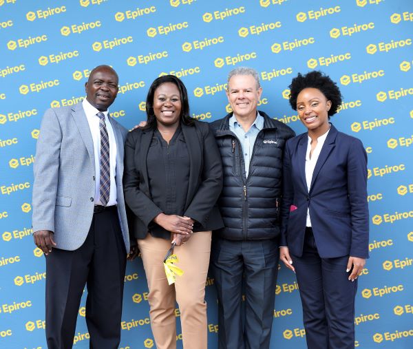 FLTR_Principal J.B. Diase; with Epirocs Judy Vilakazi Johnny de Mesquita Regional SHEQ Manager; Pakama Tsabedze BLM URE (002)